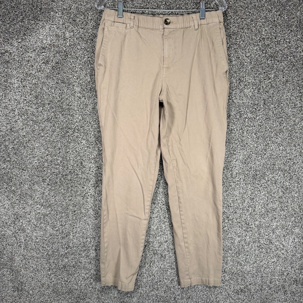 Cove USA Chino Pants Mens 32x30 Beige Elastic Waist Stretch Casual Comfort